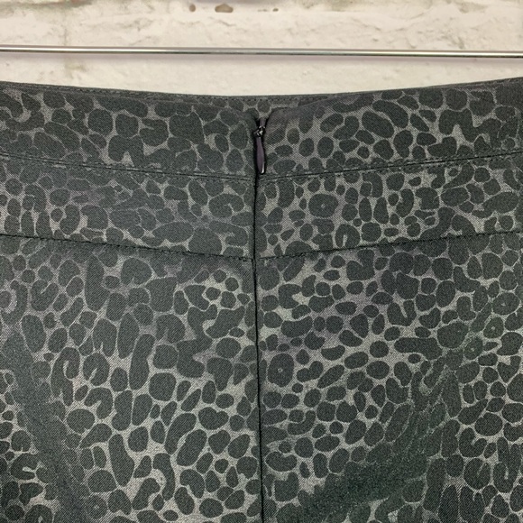 Cynthia Rowley Leopard Black Career Mini Skirt 10 - Picture 4 of 6